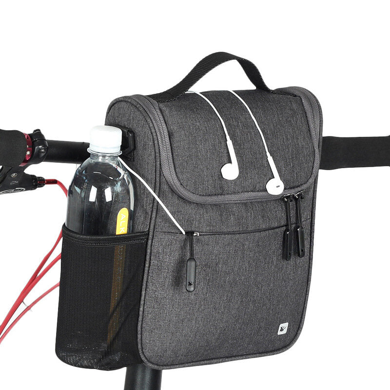 5L Bike Bag Folding Front Tube Frame Bag Waterproof Keep Warm Bicycle Handlebar Bag Outdoor Cycling