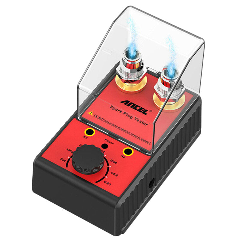 EU/US Plug 100- 240V 6000rpm Car Spark Plug Tester Ignition System Auto Diagnostic Tool Double Hole Analyzer