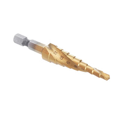HSS 4-12mm Spiral Grooved Step Drill Bit Titanium Coated Step Cone Drill Bit