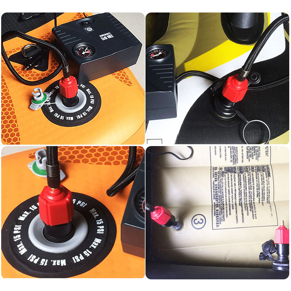 1 Set Inflatable Pump Adaptor SUP Air Valve Adapter For Surf Paddle Board Dinghy Canoe Inflatable Boat Tire Converter 4 Nozzle