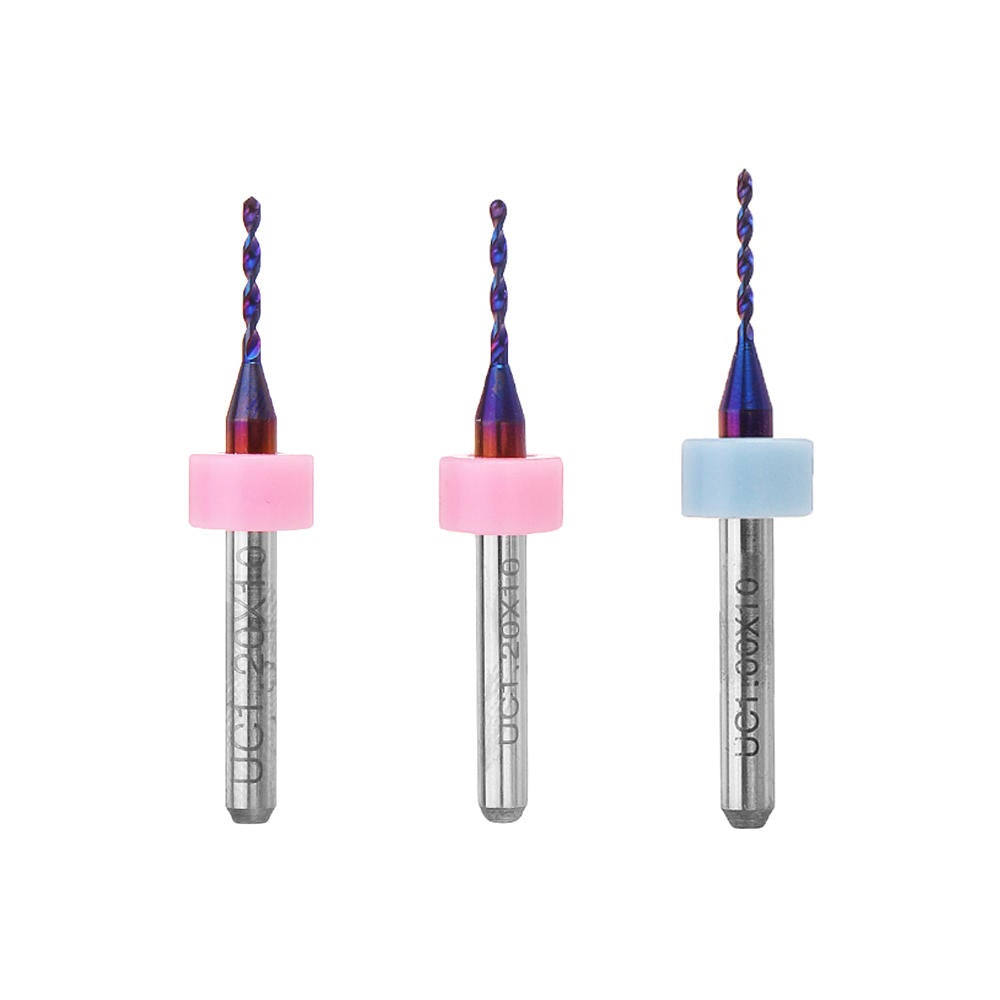 10pcs Upgrade 0.1-2mm Blue NACO Coating PCBCNC Drill Bit for Circuit Boards PCB Drill Bit
