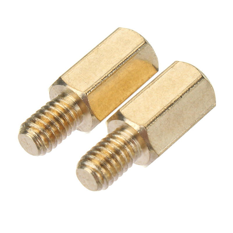 M4BH1 100Pcs M4 Male-Female Brass Hex Standoffs Support Spacer Pillar Screw for PCB Board
