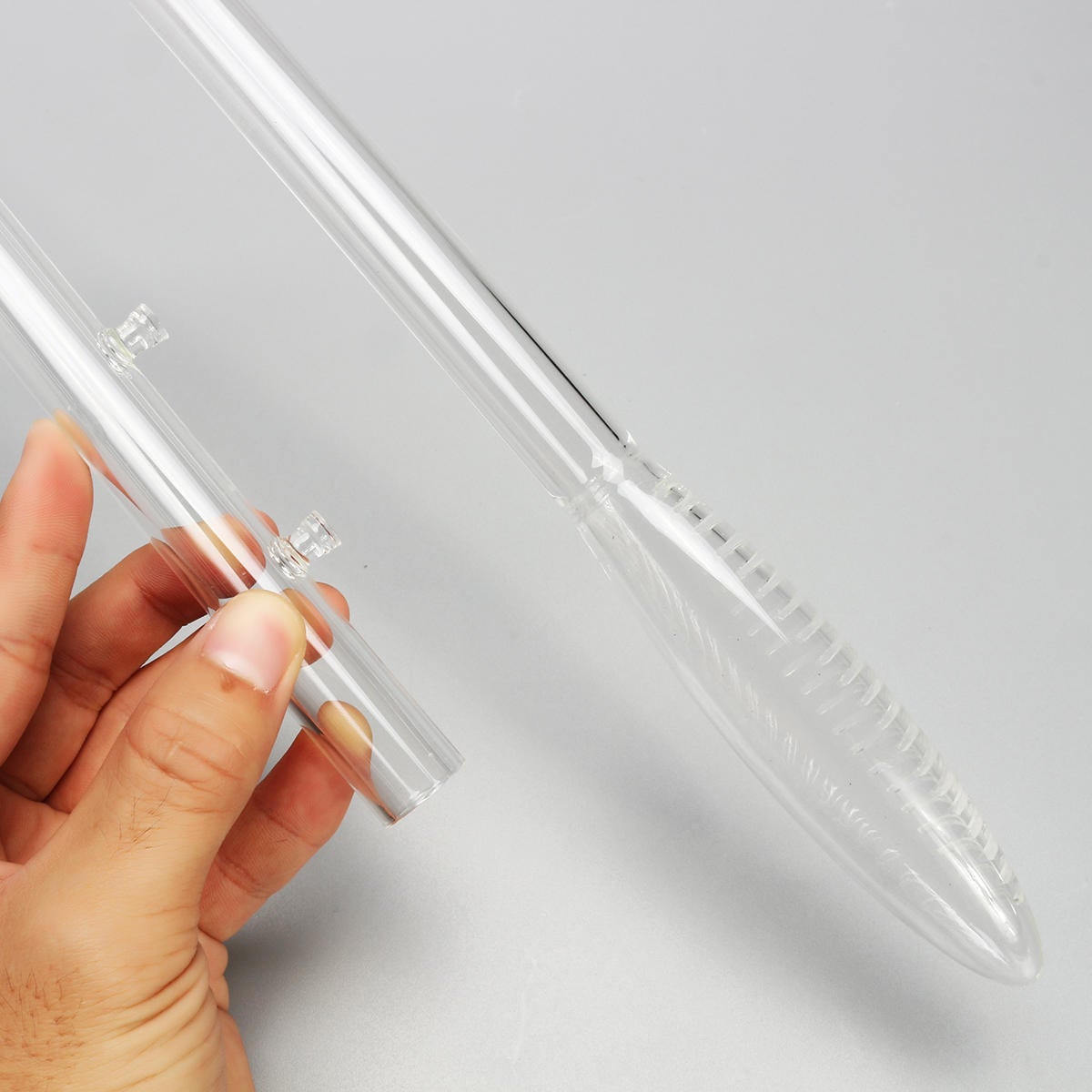 Aquarium Fish Tank Lily Violet Inflow Glass Pipe 13/17mm Tube + Suction Cups Set