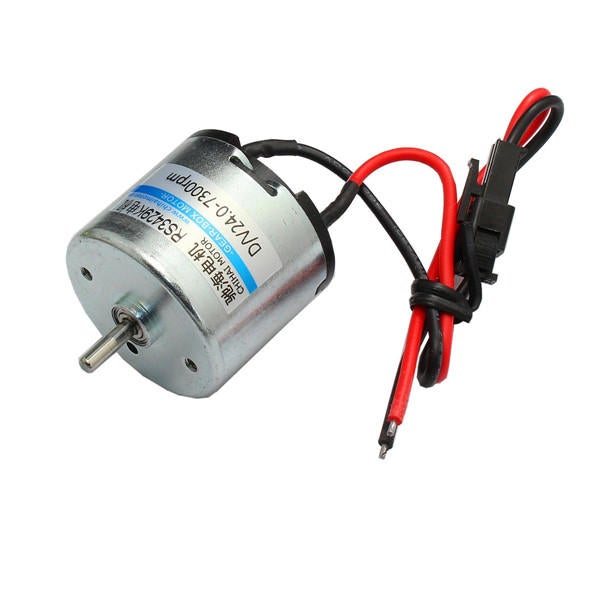 24V 7300rpm Carbon Brush Motor Ball Bearing DC Motor