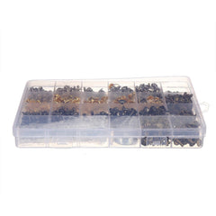 540pcsLeather Craft Tools Kits Double Cap Rivets Tubular Metal Studs w/ Tools