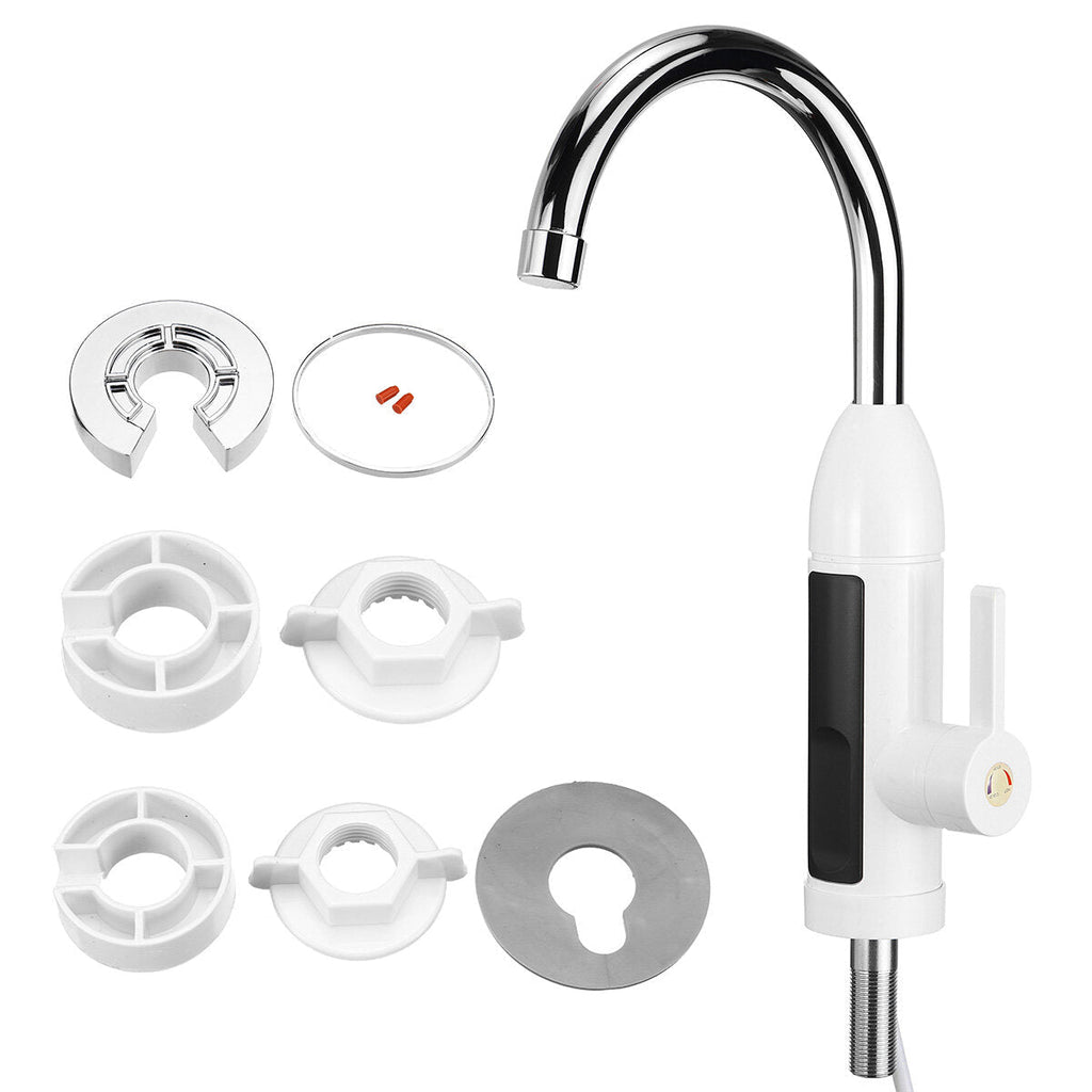 360 Electric Heater LED Faucet Tap Instant Hot Water Bathroom Kitchen Fast Heat