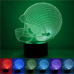 Colorful Rugby Hat 3D Touch Control USB LED Desk Table Light Night Lamp