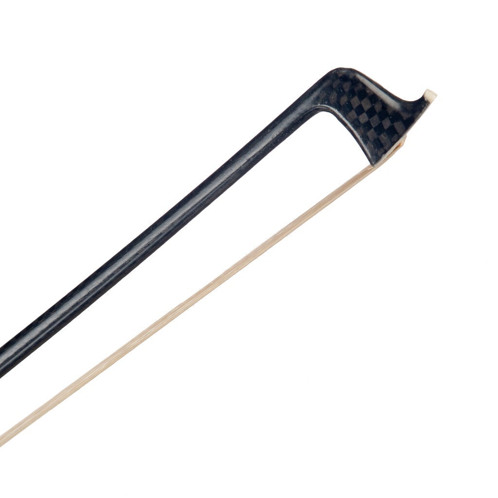 Advanced 4/4 Size Violin/Fiddle Bow Grid Carbon Fiber Stick Sheep Skin Grip White Mongolia Horsehair Ebony Frog