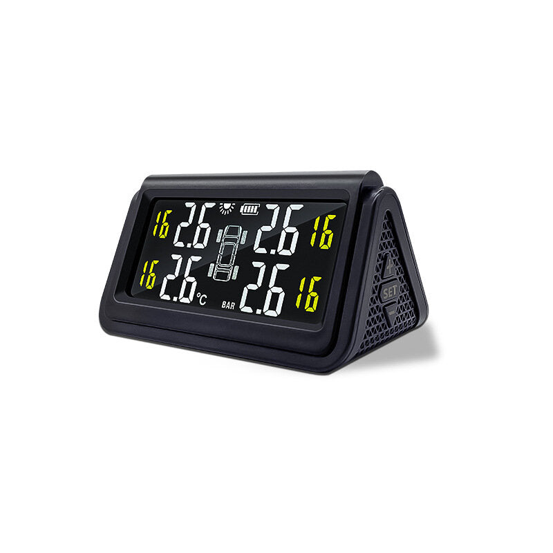 Solar Power TPMS Car Tire Pressure Monitoring Intelligent System Auto Alarm Monitor with 4 External Sensors