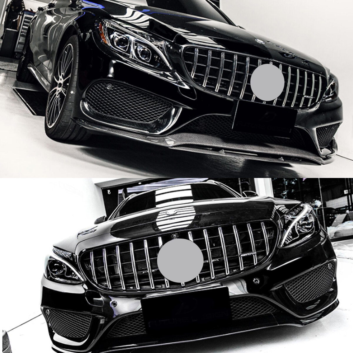 GTR Style Grille Cover For Mercedes-Benz with Camera Hole