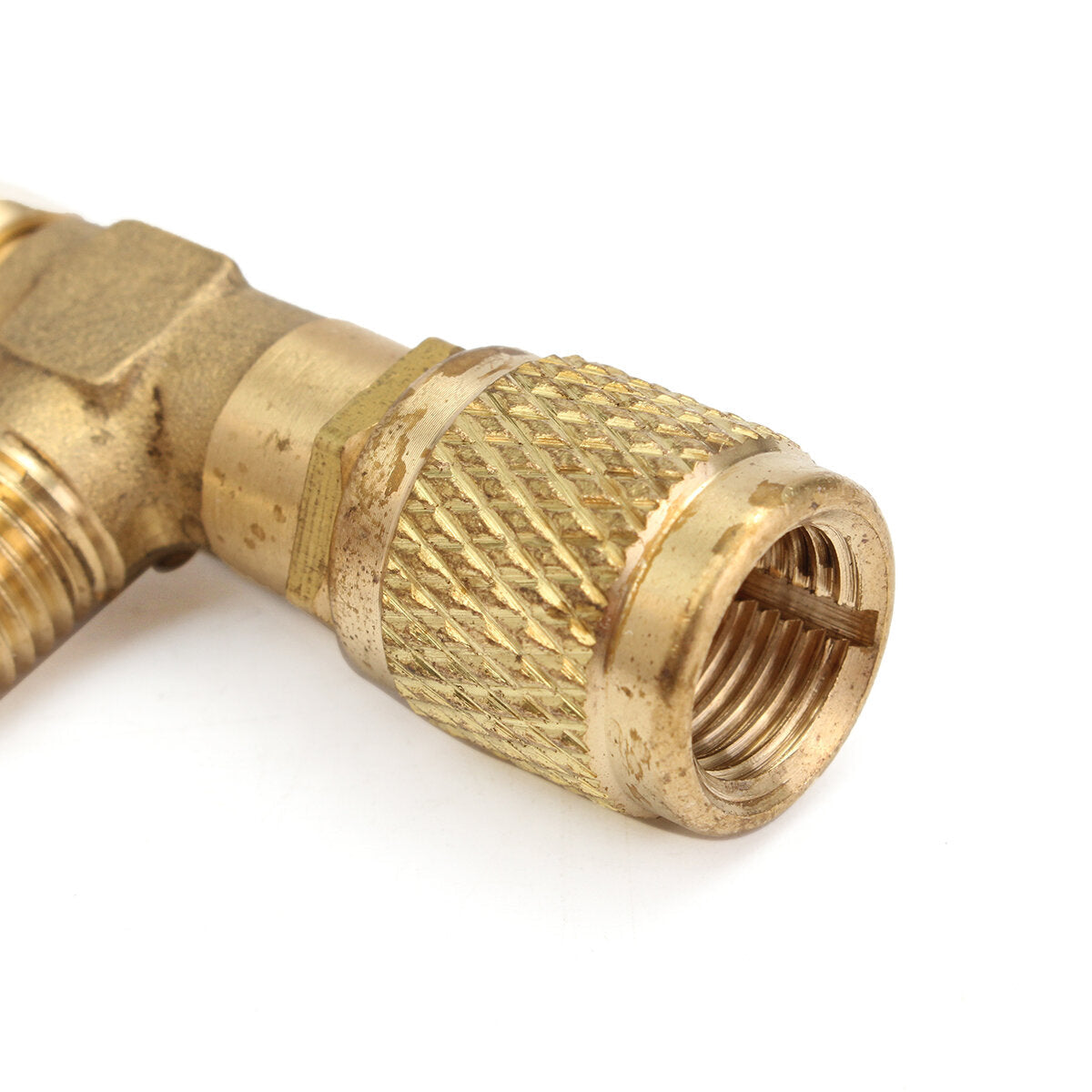 AC Copper Flow Control Valve Adapter 1/4 to 5/16 for Refrigerant Charging Hose