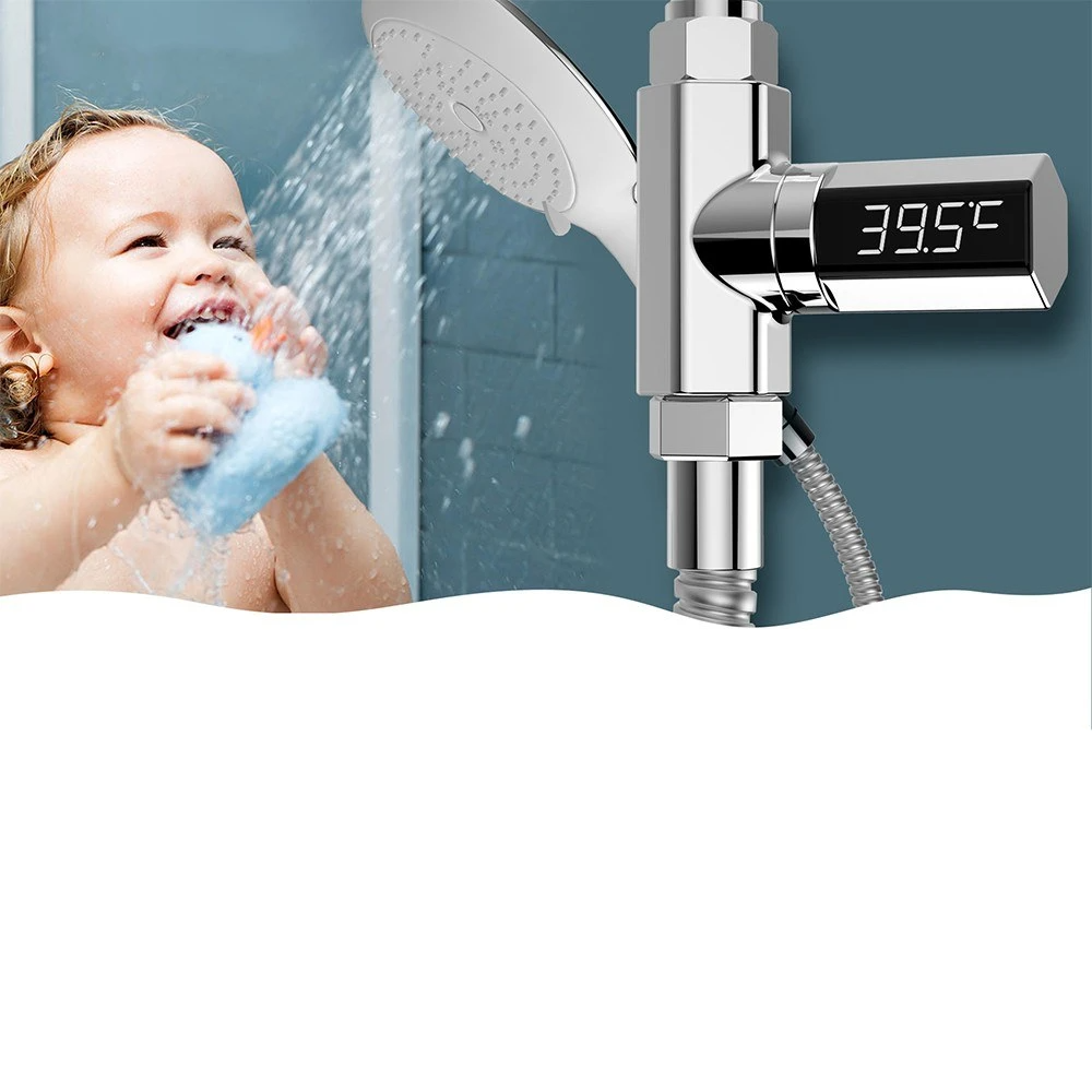 LED Shower Thermometer Digital Shower Celsius Temperature Display Shower Head