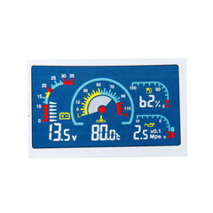 4 in 1 LCD Car Digital ALARM Gauge Voltmeter Oil Pressure Fuel Water Temp 12-24v