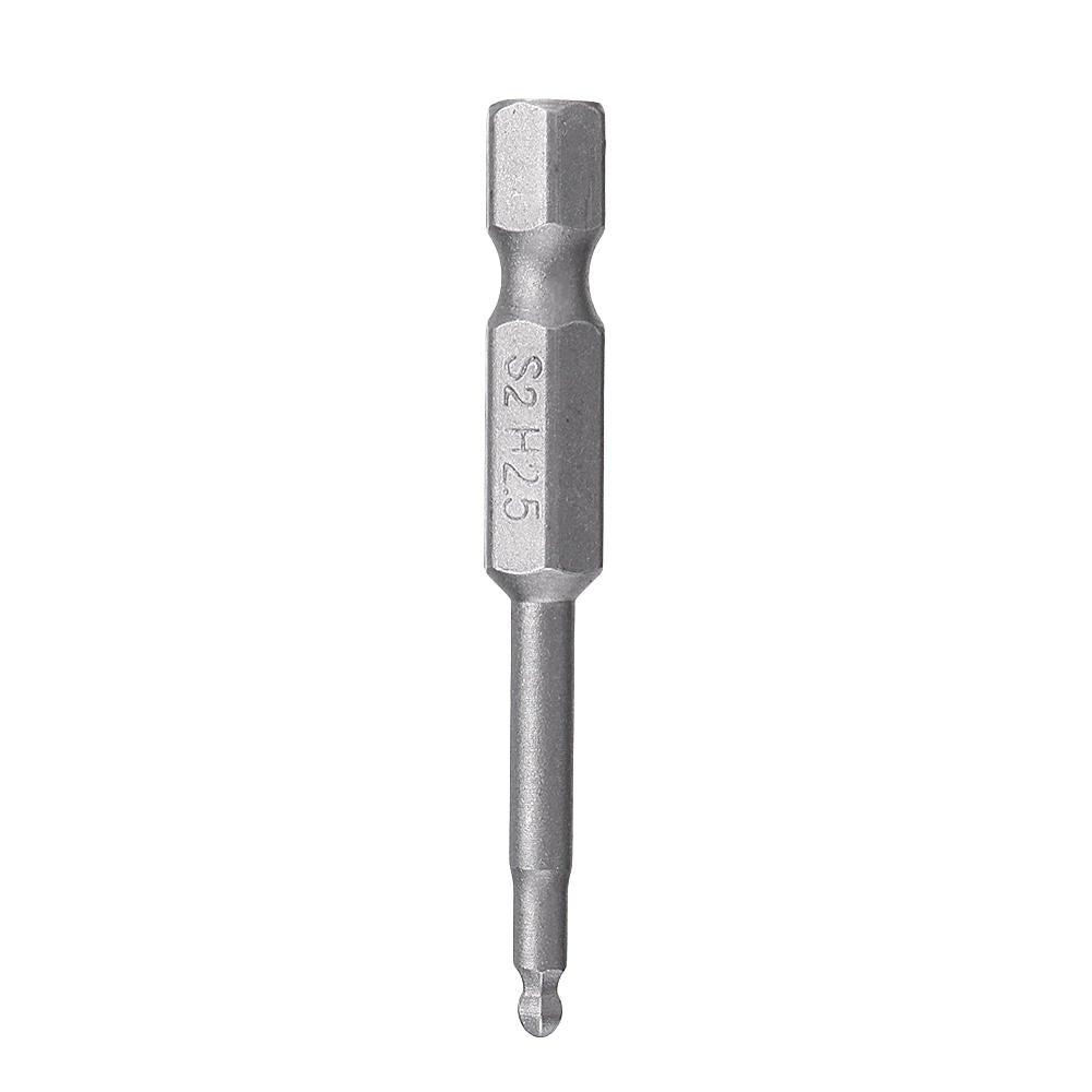 8pcs 50mm S2 Magnetic Ball Screwdriver Bits H1.5/2/2.5/3/4/5/6/8 Screwdriver Hex Shank