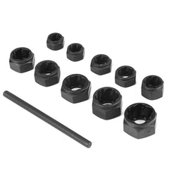 11pcs 9-19mm Damaged Nut Bolt Remover Set Screw Extractor Locking Socket Threading Tools Kit