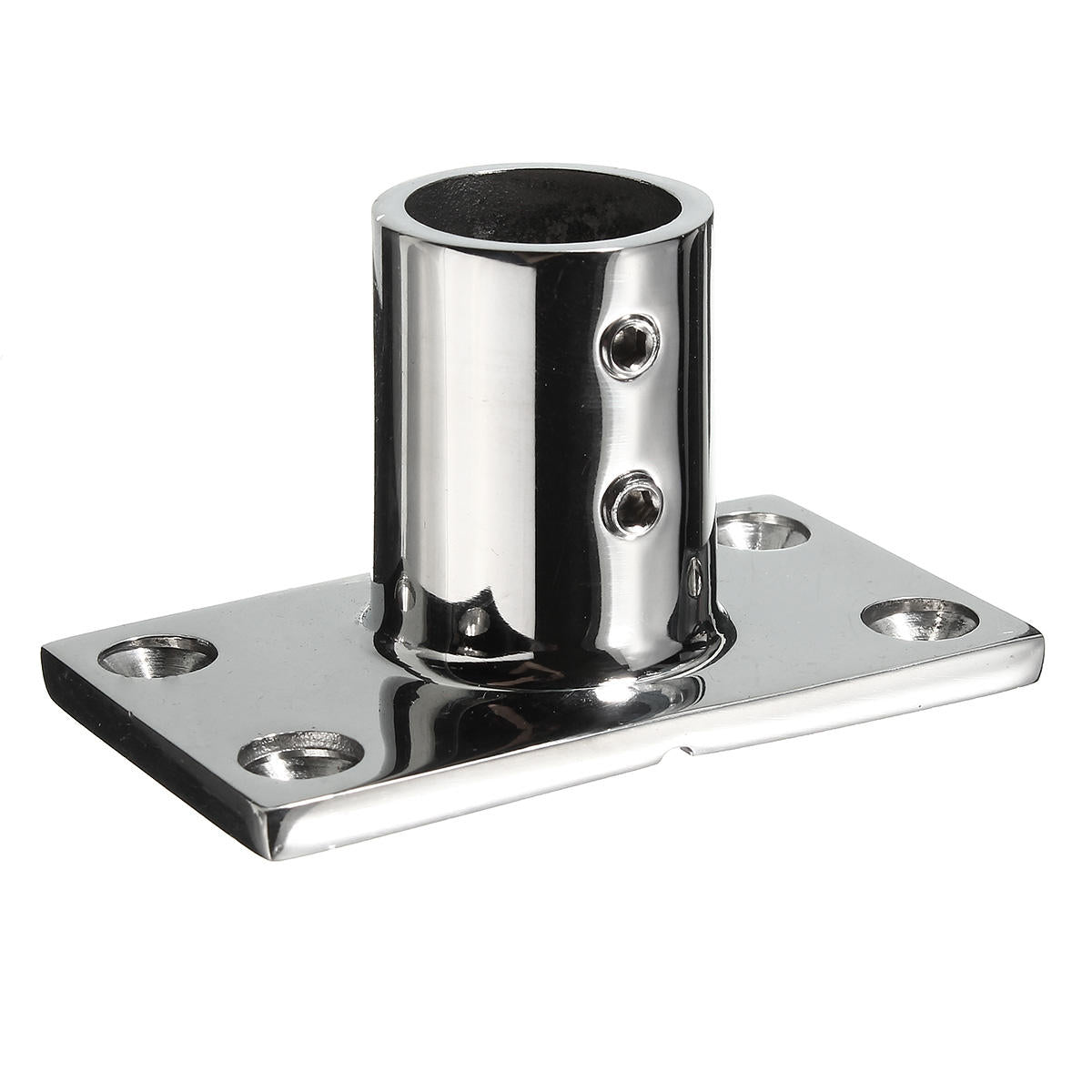 7/8inch Stainless Steel Boat Deck Rectangular Base 90 Degree For Marine Handrail