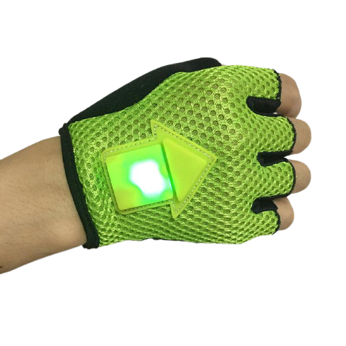 Bike Gloves Gravity Sensor Turn Signal LED Light Automatic Induction Warning