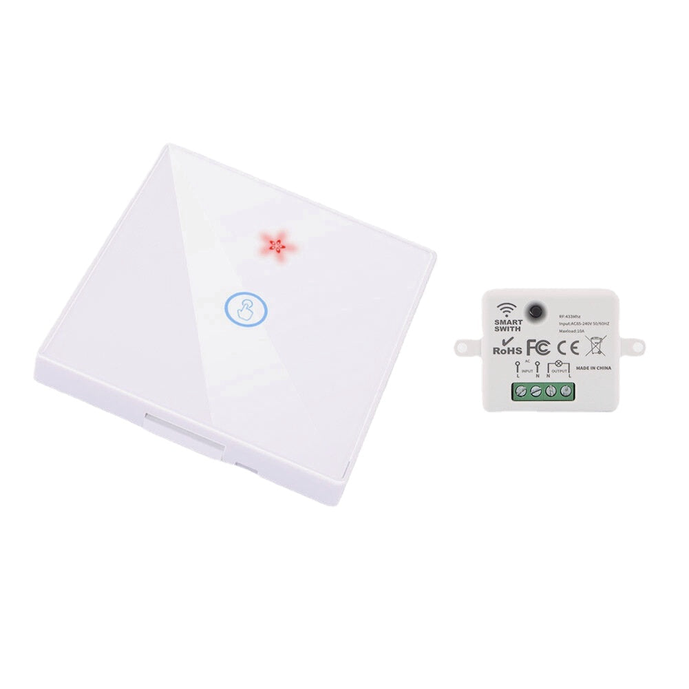 Touch Wireless Wall Switch EU Type 86 Smart Switch Wifi Controller Remote/Switch Control for Smart Home Compatible with Alexa Google Smart Home