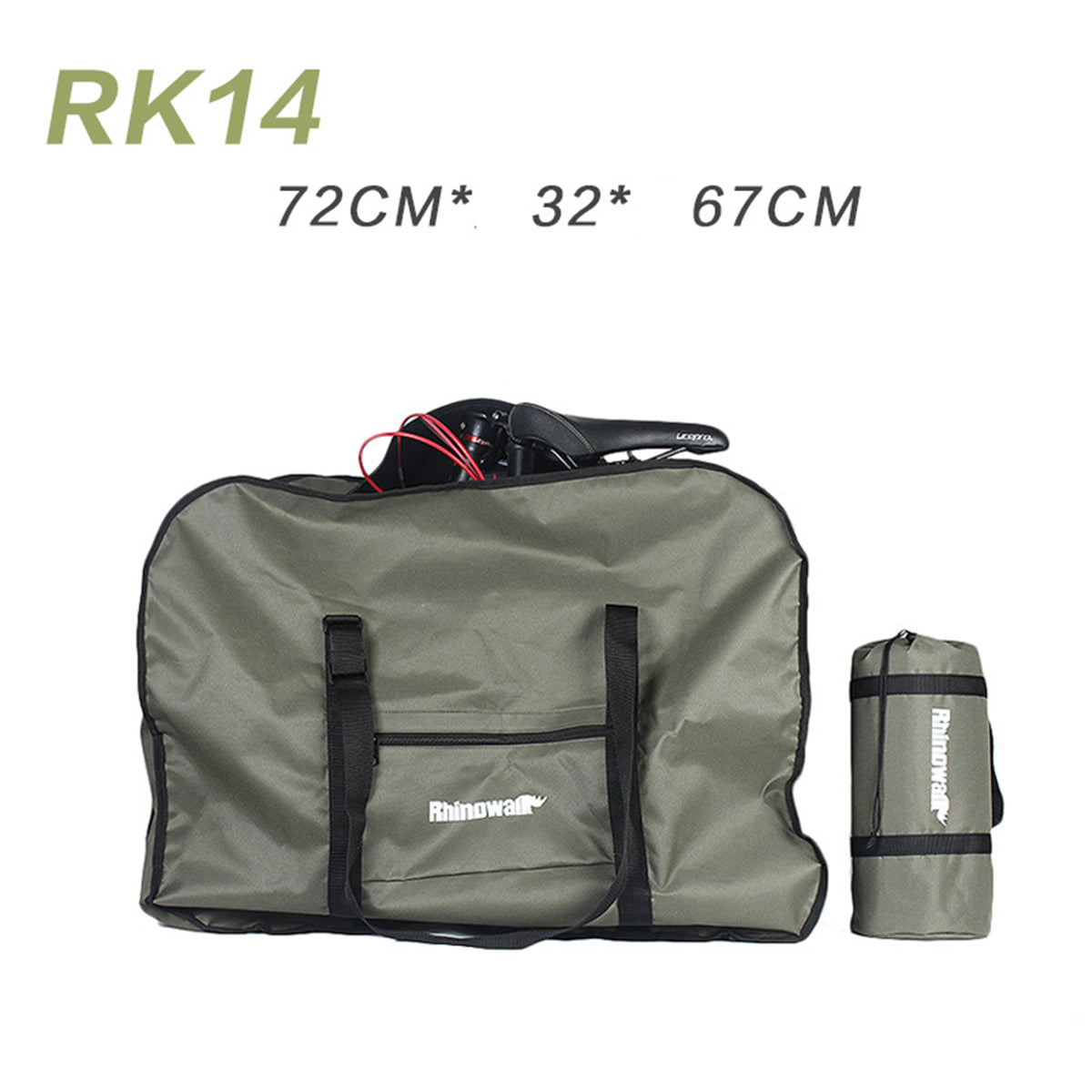 Portable Folding Bike Bicycle Carrier Carry Packing Storage Bag Cover