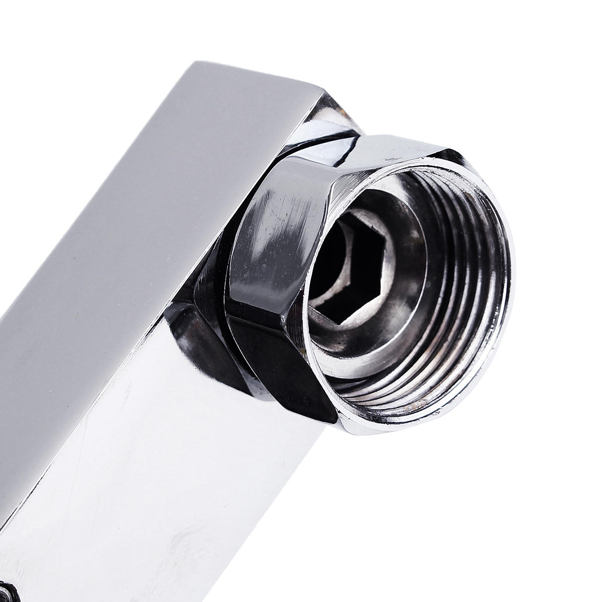 Modern Style Wall Mount Chrome Bathroom Faucet Hot Cold Mixer Tap + Shower Head