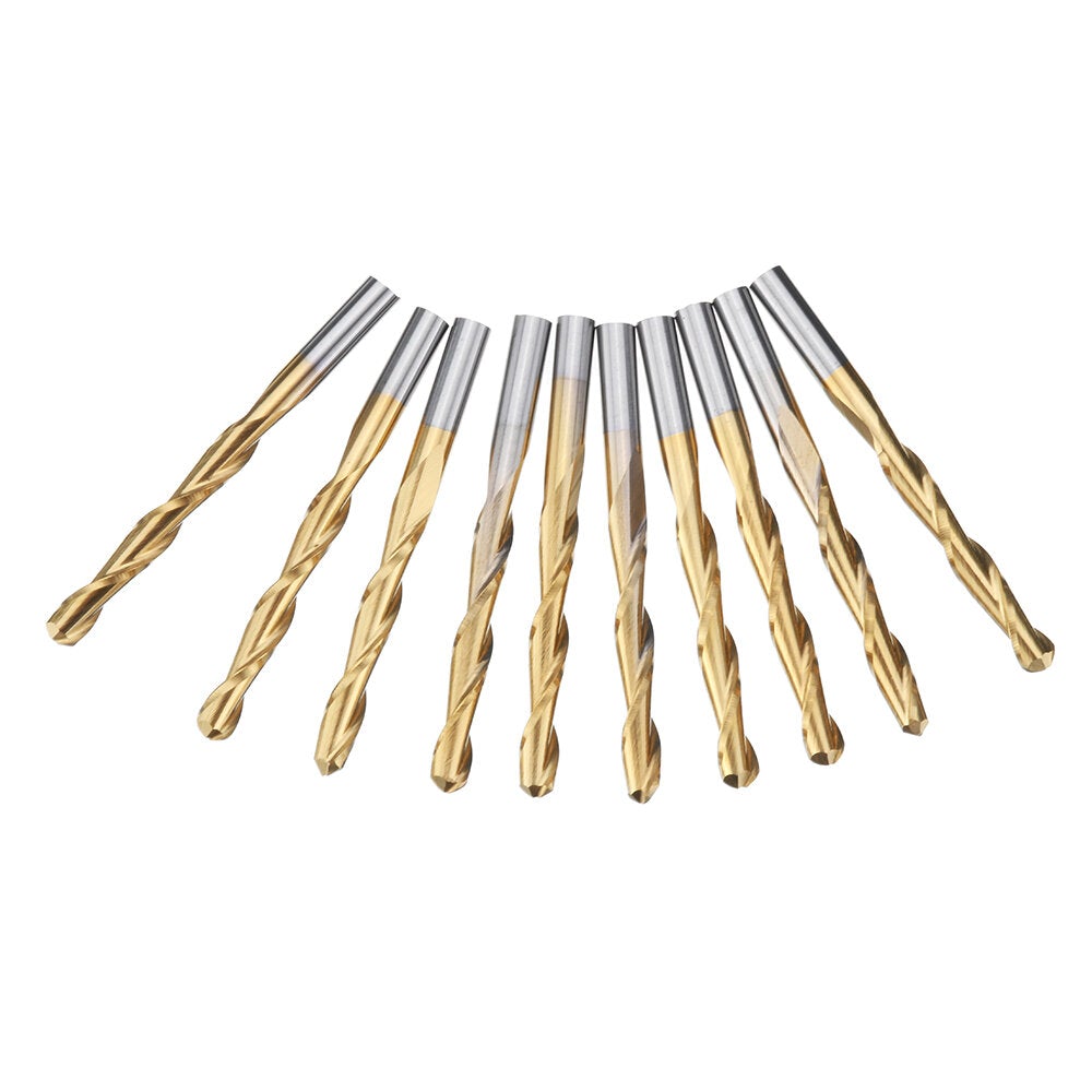 3.175mm Shank Spiral Ball Nose End Mill Cutter Titanuim Coated Milling Cutter CNC Tool