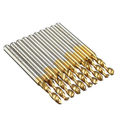 10pcs 3.175mm Shank 2.5mm HSS Titanium Coated Drill Bits PCB