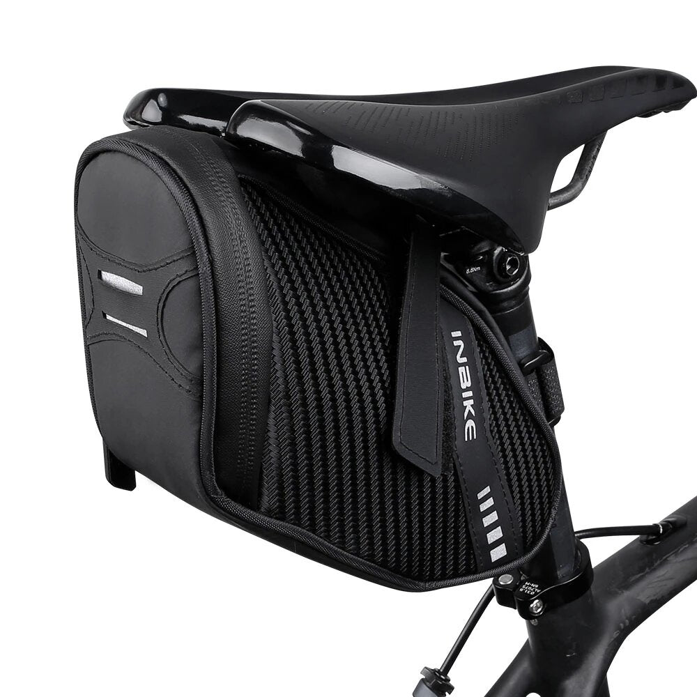 Bicycle Saddle Bag With Reflective Warning Strip Waterproof Durable Storage Saddle Bag Rear Cycling Equipment Accessories