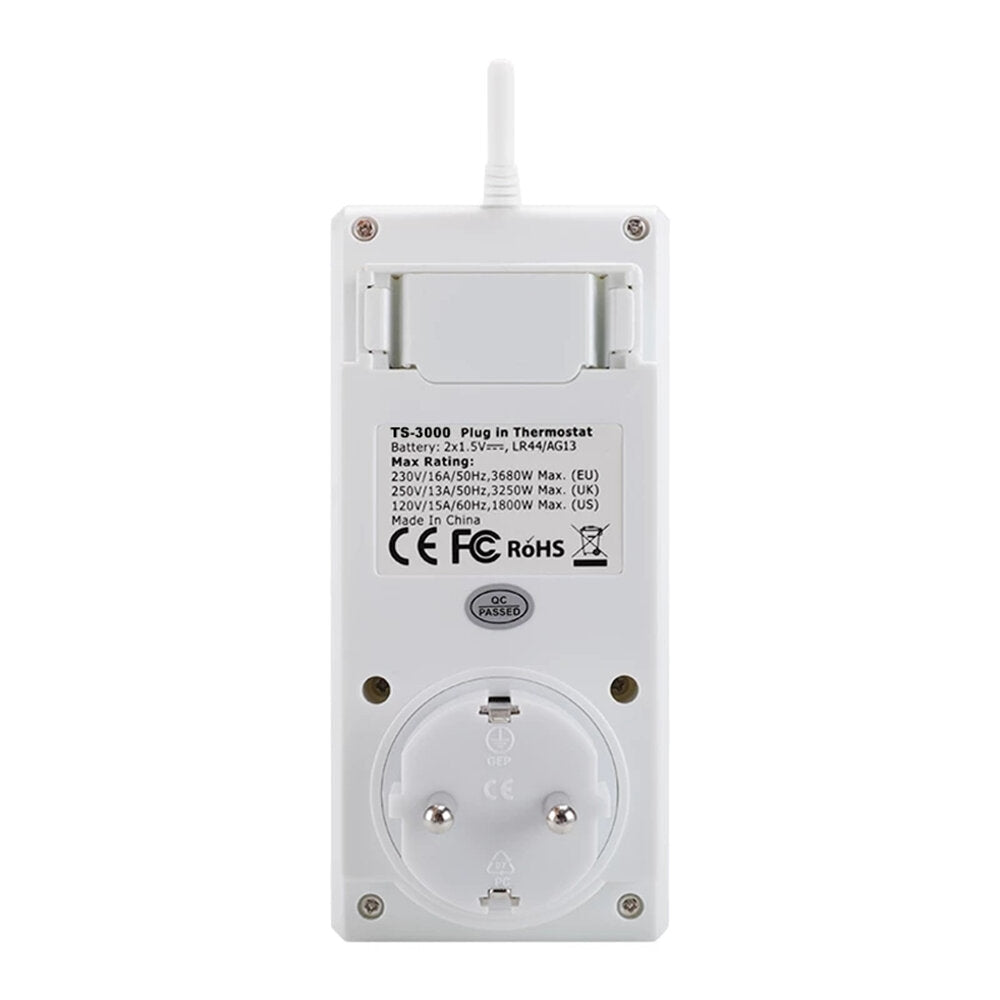 Wireless Temperature Controller Temperature Adjustable Backlit LED Display Switch Timer Socket Thermostat