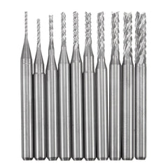 10pcs 0.8-3mm Carbide PCB Drill Bits Engraving Milling Cutter for CNC Rotary Burrs