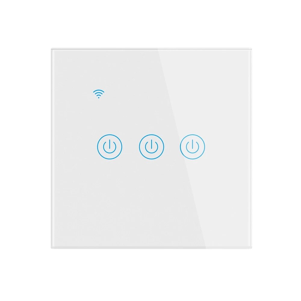WiFi EU Standard Smart Switch Touch Key No Neutral Needed Switch Control 1/2/3/4 Gang