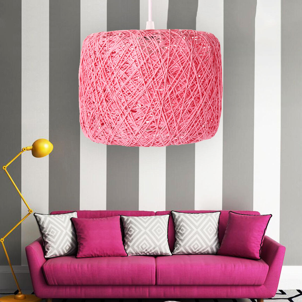 Modern Pendant Light Rope Ceiling Lamp Chandelier Home Fixture Decoration Lamp Cover