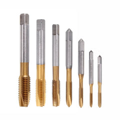 Titanium Coated Hand Tap HSS Metric Straight Flute Thread Screw Tap
