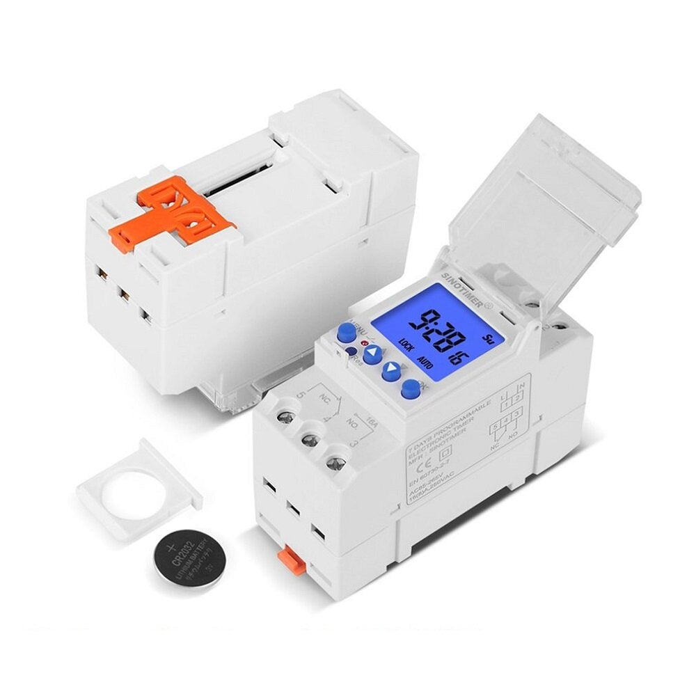 LCD Backlight Display TM928 Rail Timer 1 Second Min Interval 7 Days Programmable Rail Timer,85-265V 16A/30A