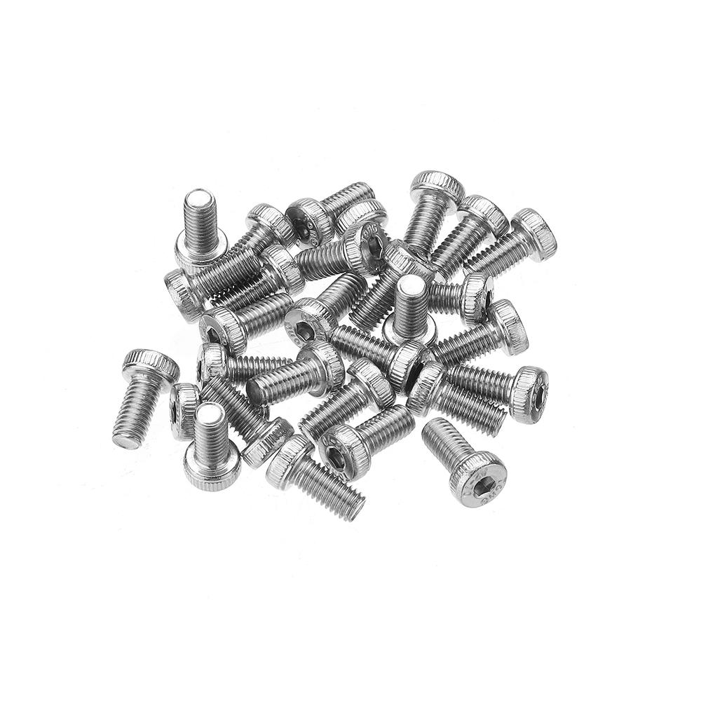 180Pcs M5 Hex Socket Thin Head Screw Low P rofile 10-20mm Bolts Assortment Set 304 Stainless Steel