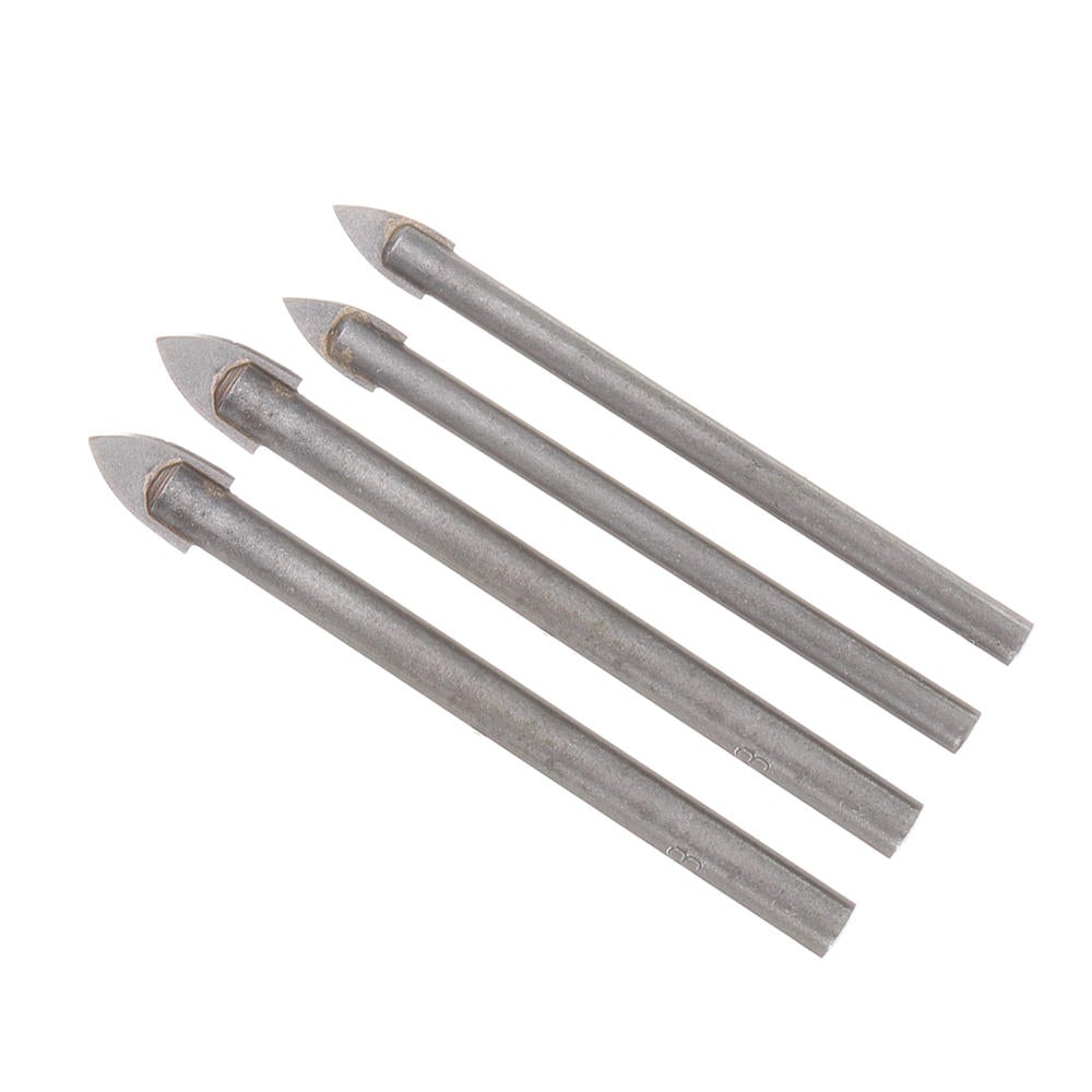 4Pcs 6/8mm Alloy Steel Triangle Drill Bits for Ceramic Wall Concrete Hole Opener
