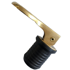 1" 25mm Brass Plated Marine Boat Snap Handle Locking Drain Plug Boat Livewell Drain Plug with Snap Handle Boat Accessories