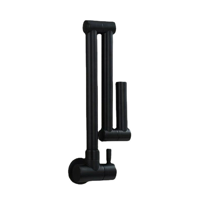 Folding Kitchen Sink Faucet Rotating Extension Single Cold Tap Wall Mounted