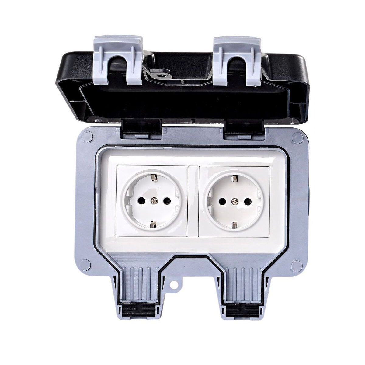 Outdoor Wall Single Double Socket Waterproof Box Dustproof Plug Socket Box 250V