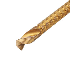 10pcs 3-13mm HSS Titanium Coated Twist Drill Bit Set Wood Metal Cutting Groove