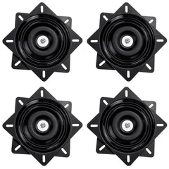 4Pcs 7 Inch Bar Stool Swivel Plate Replacement 360 Rotation Square Swivel Mechanism Turntable Replacement Accessories for Recliner Chair Furniture