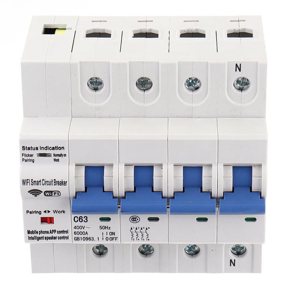 WiFi Smart Circuit 63A Breaker Switch Smart Home Automation Overload Short Circuit Voice Control with Alexa Google home
