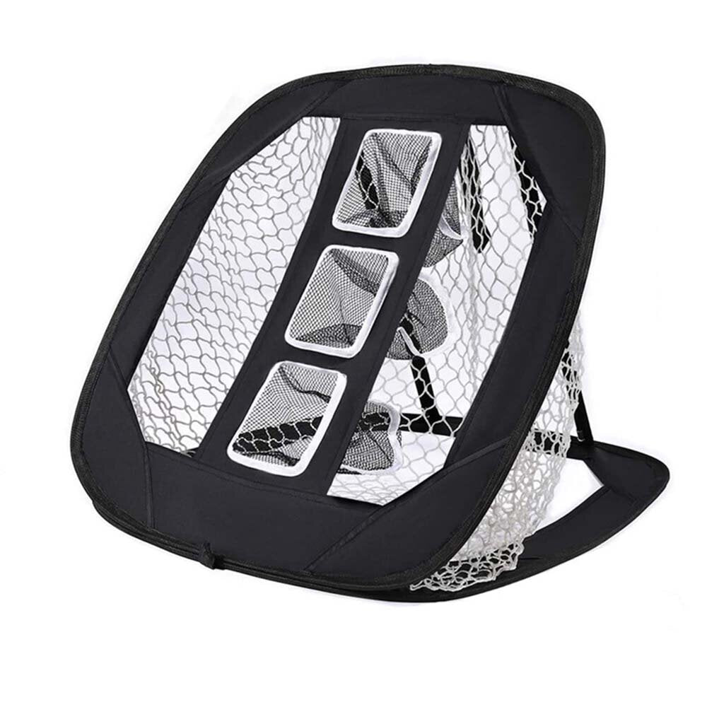 Foldable Portable Golf Chipping Net Indoor Outdoor Target Practice Accuracy Swing Hitting Nets With 3 Different Heights Net Pockets