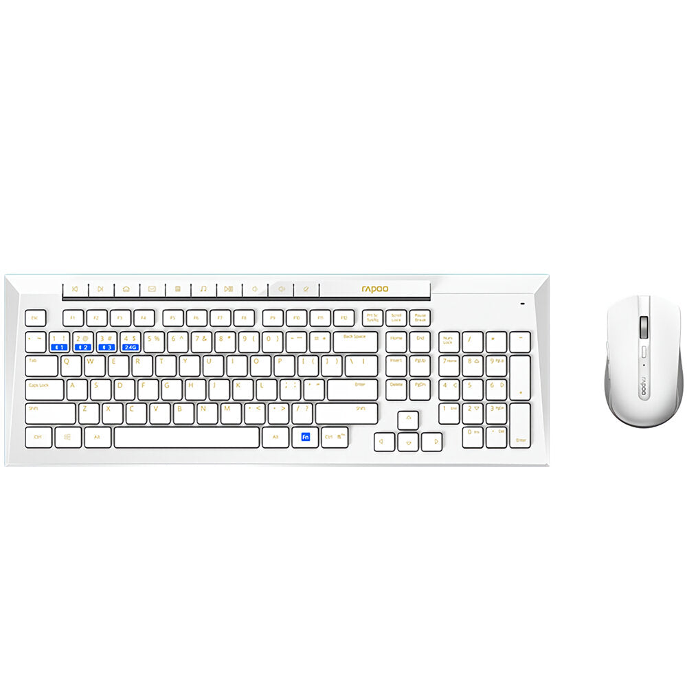 Multi-Mode Wireless Keyboard & Mouse Set Bluetooth 3.0/4.0/2.4GHz 113 Keys Keyboard 1600DPI Mouse Office Business Keyboard & Mouse Combo