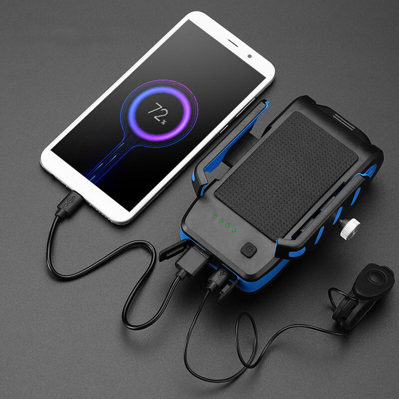 4-in-1 4000mAh 550LM Bike Light USB Rechargeable Power Bank Waterproof Phone Holder Headlight With Bike Horn