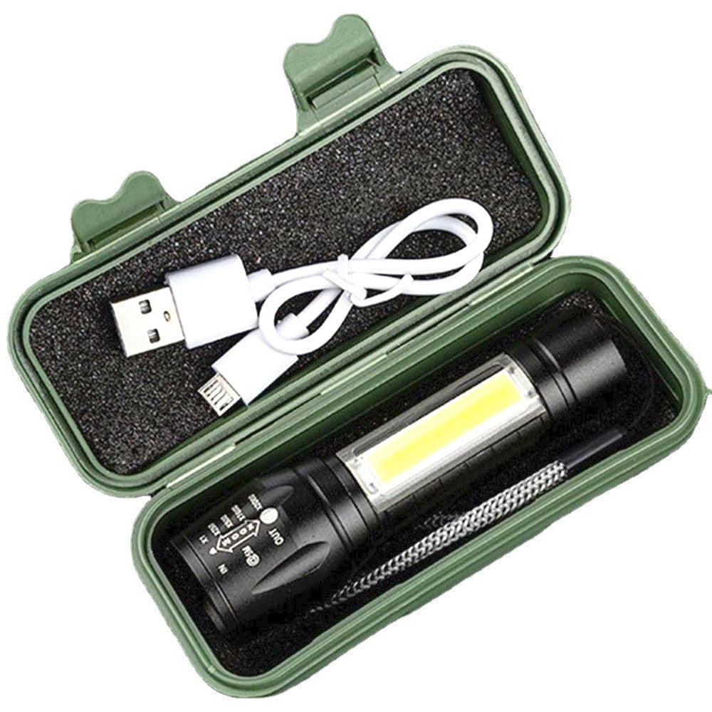 Portable Rechargeable Zoom LED Flashlight Torch Lantern 3 Lighting Modes Camping Light Mini Led