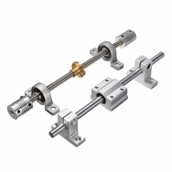 15pcs 200mm Optical Axis Guide Bearing Housings Aluminum Rail Shaft Support Screws Set CNC Parts