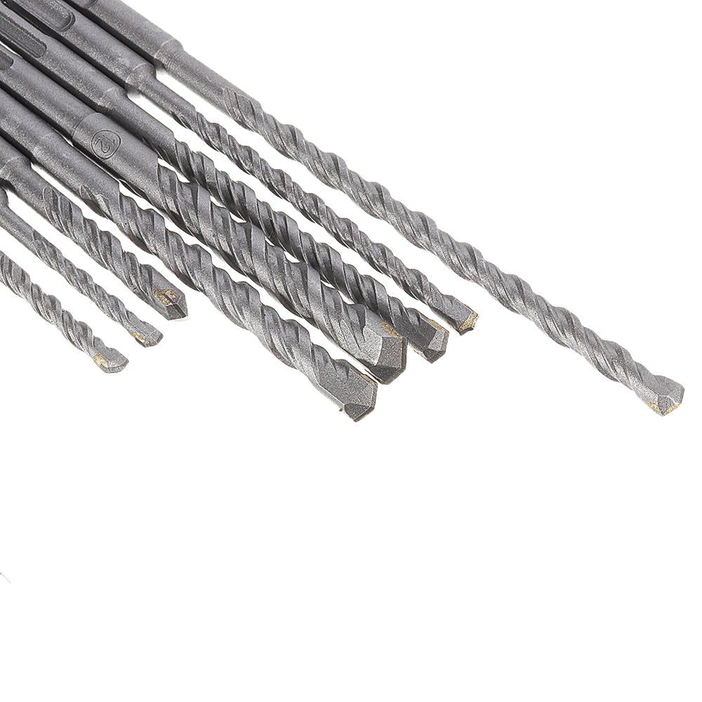 8pcs 5-12mm SDS Plus Shank Electric Hammer Drill Bit 5/6/8/10/12mm Carbide Tip Masonry Concrete