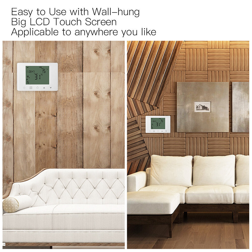 WiFi Smart LCD 5A Wall-Hung Gas Boiler Water Electric Underfloor Heating Temperature Controller Digital Weekly Programmable Thermostat Wall Mounted