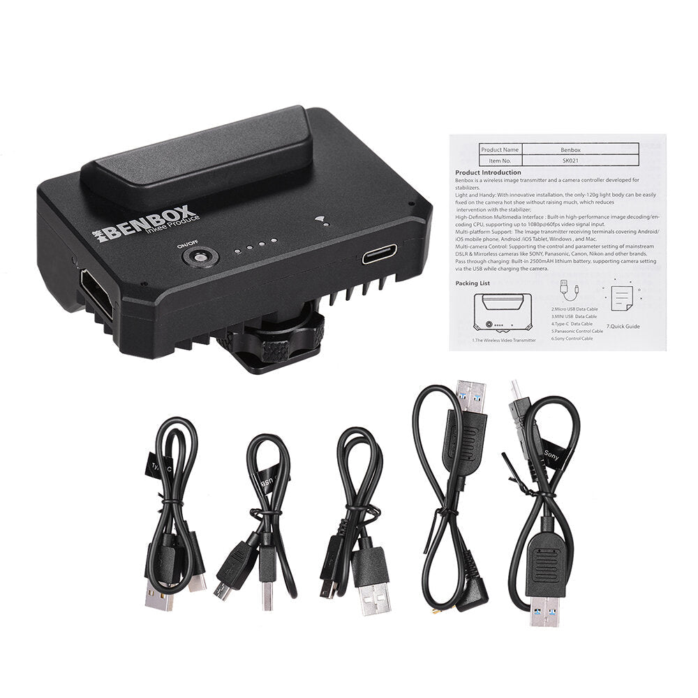 Dual Channel Wireless Video Transmitter 1080P Live WiFi Transmission for Android iOS Windows Mac