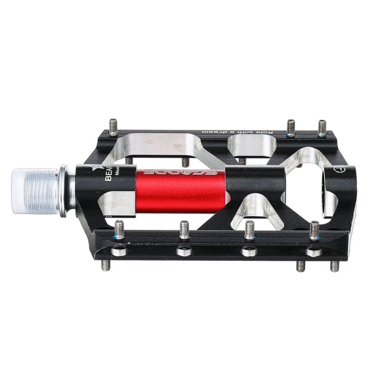 1Pair Bicycle Pedals 3 Bearings Platform Bicycle Flat Non-Slip Outdoor Cycling Flat Pedals